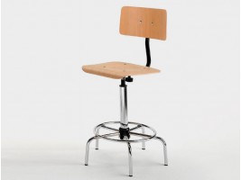 Professional Stool with Backrest - Footrest - Made in Italy